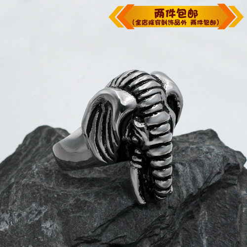钛钢戒指指环欧美风动物钛钢戒指