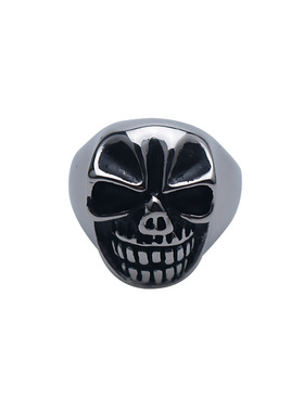 男款戒指钛钢时尚骷髅头钛钢戒指