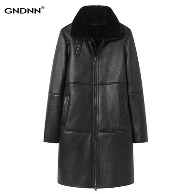 加肥加大码中长款原生态羊皮毛一体外套女皮草大衣胖妈妈200斤mm