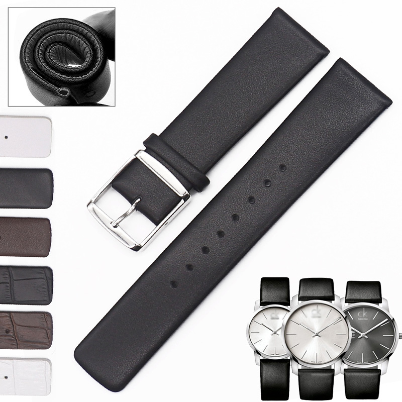 CK表带男女真皮表带代用牛皮K2G211K2G231手表带针扣男22mm女16mm