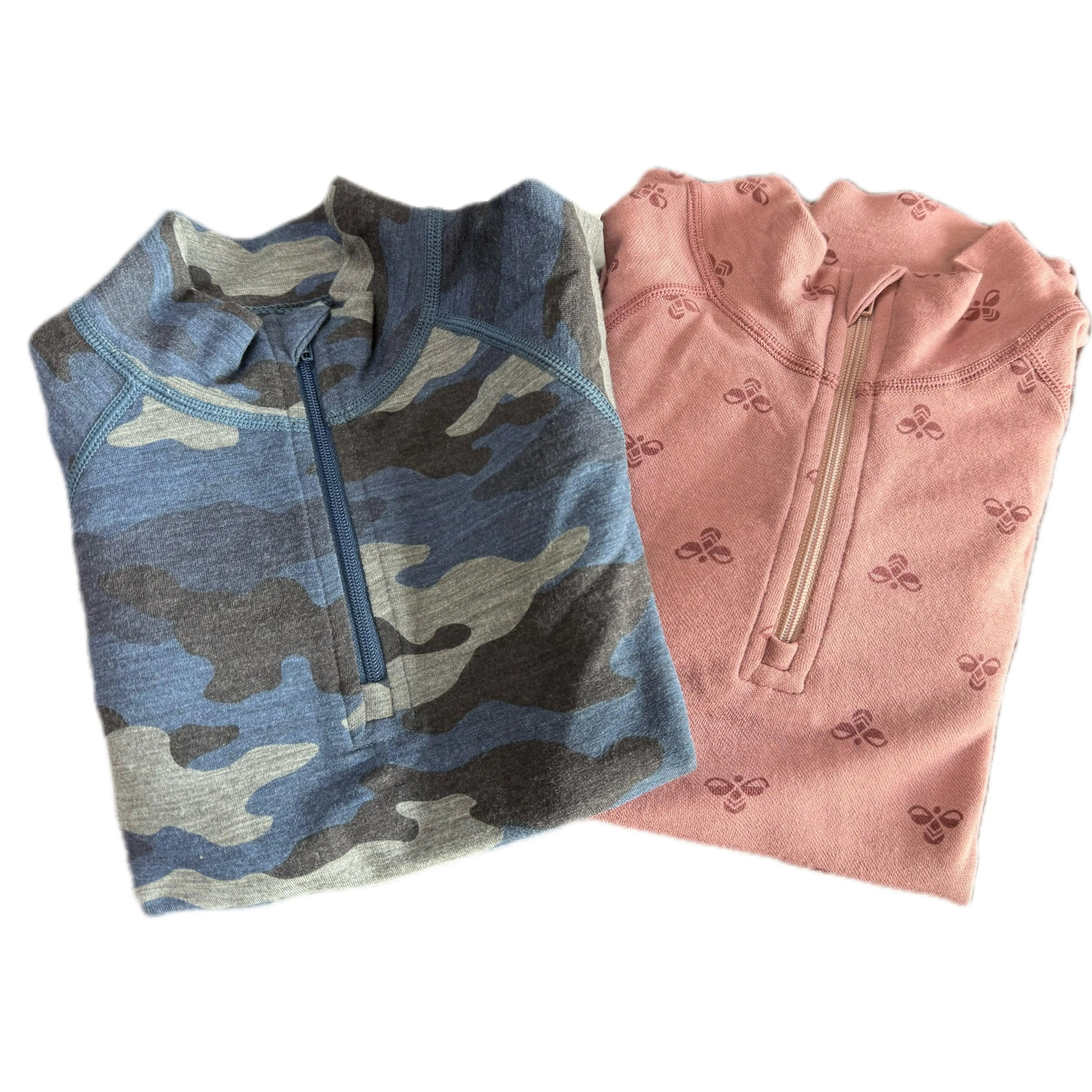 美利奴羊毛儿童半拉链长袖户外运动速干透气休闲上衣