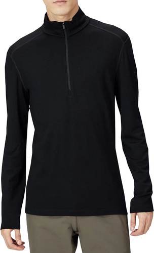 美利奴羊毛保暖透气男款半拉链衣