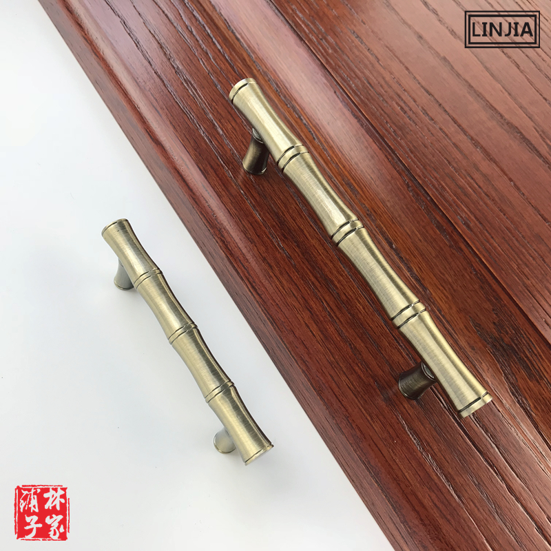 简约欧式拉手橱柜柚木衣柜门抽屉青古铜拉手中式仿古田园实心把手