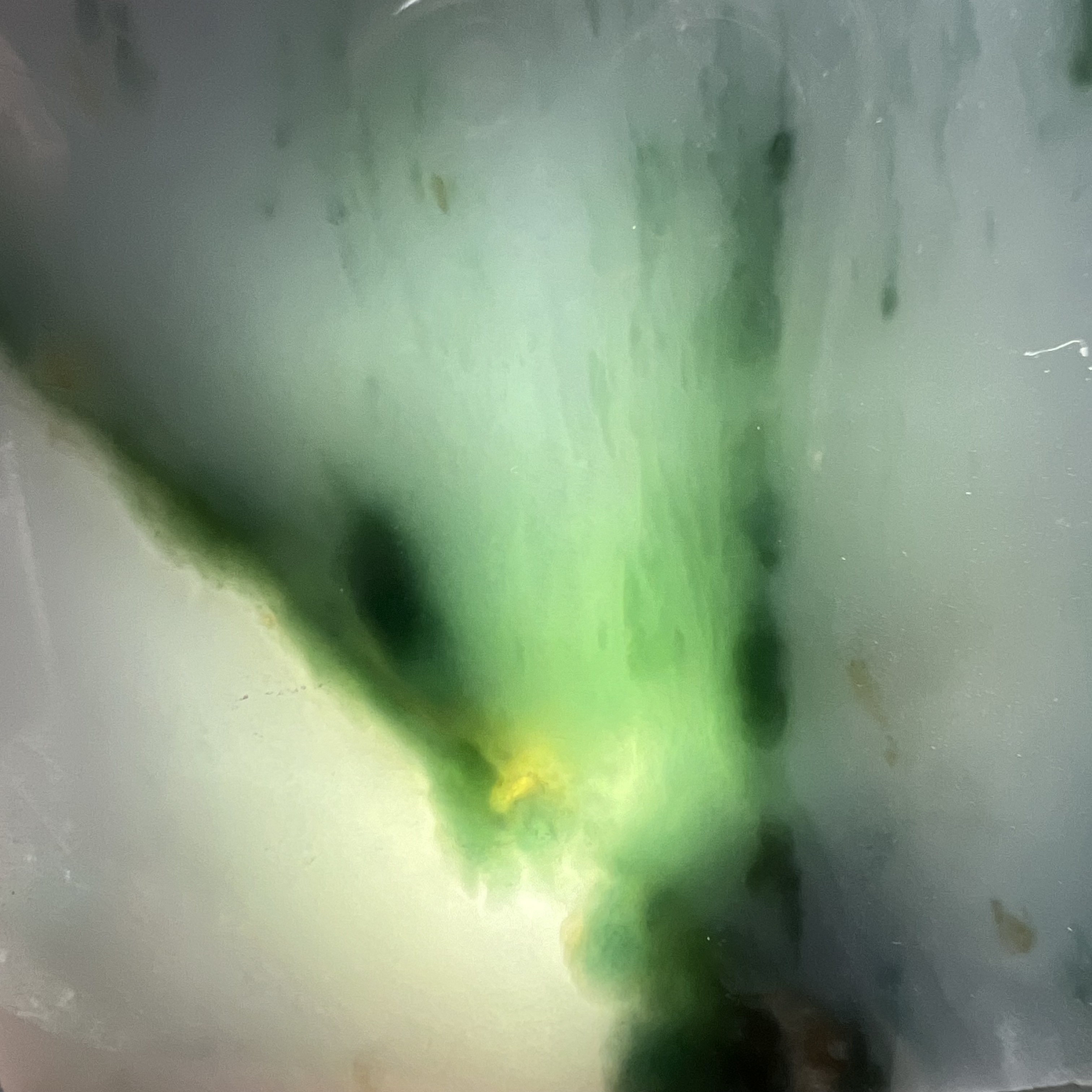 天然翡翠A货糯冰种飘蓝花随形吊坠四六牌山水牌缅料意境特色料