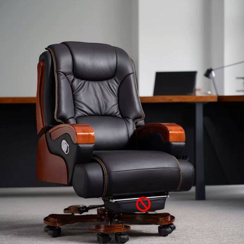 高档真皮老板椅可躺按摩豪华大班椅电脑办公升降椅牛皮