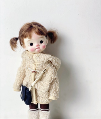 胖点体羊毛羔外套大肉肉壮点ob11小肥羊大力力体连帽大衣小六