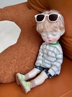 巨婴巨嗒巨妹超大娃衣superqbaby条纹T恤衫胖点体套装bjd六分小布