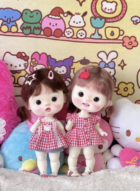 bjd娃衣胖点格子衫点弟点妹neng体奶包小肥羊小六壮点胖屁Blythe