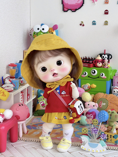 bjd少女鱼体娃衣蜡笔小新套装系胖点体奶包体小布六分蓝豆豆qbaby