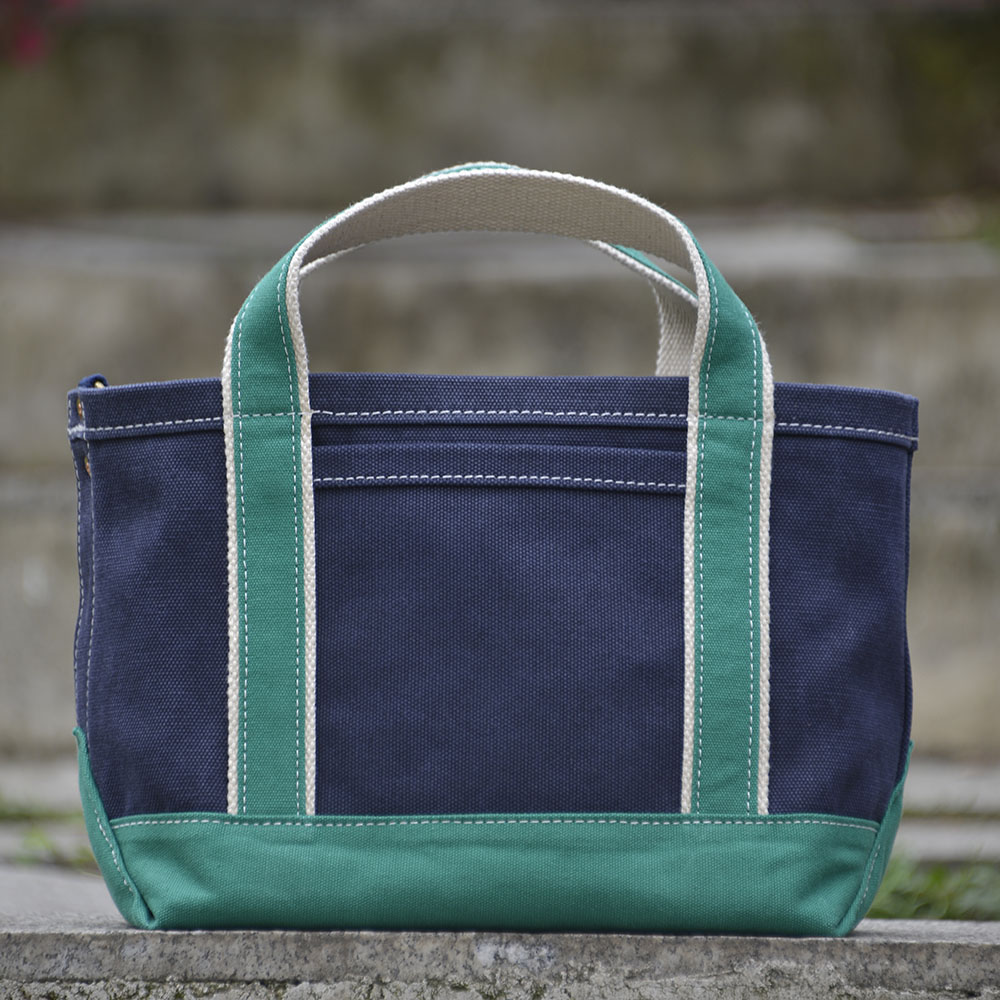 重磅厚硬帆布托特tote包 蓝绿色 新款斜挎手提 uivy原创设计