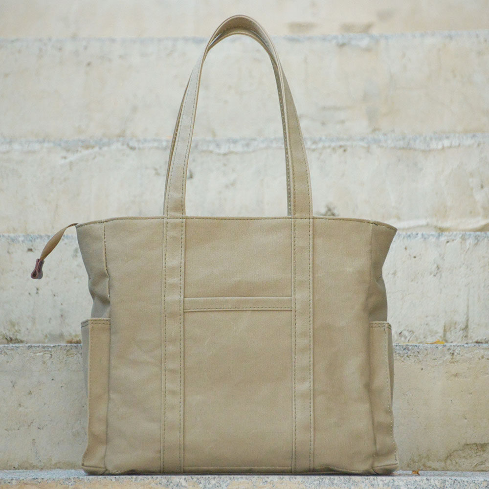 重磅厚硬帆布托特包uivy大容量