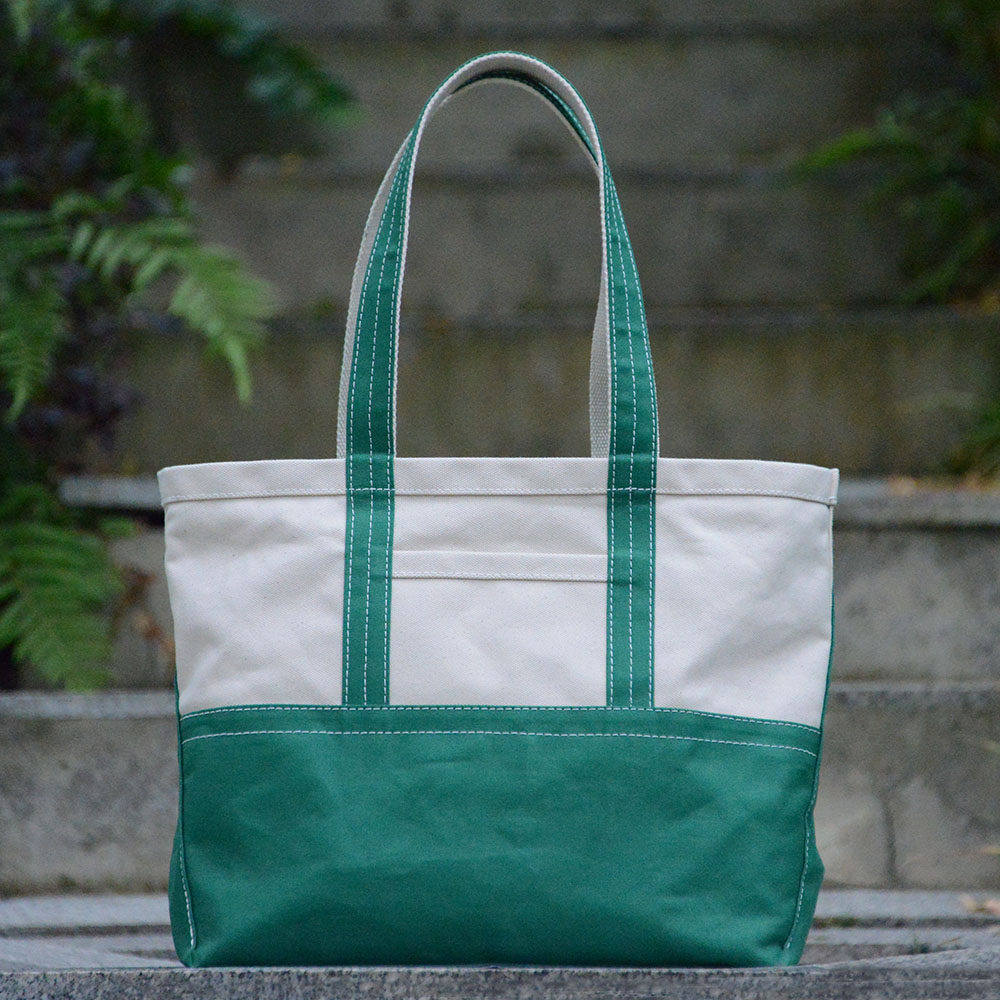 重磅厚硬帆布 青绿白 高底托特tote包 潮流 大容量单肩手提uivy
