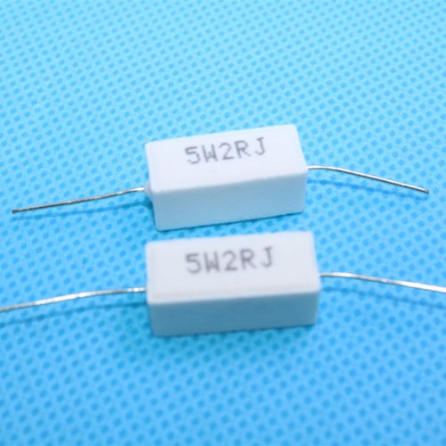 功率电阻 水泥电阻 5W2RJ 5W 2欧姆 2Ω5W 卧式  优质