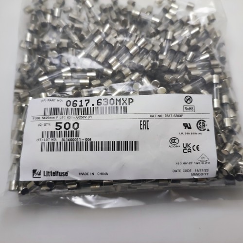 0617.630MXP美国力特5*20 玻璃保险丝 F630mAL250VP 快熔断