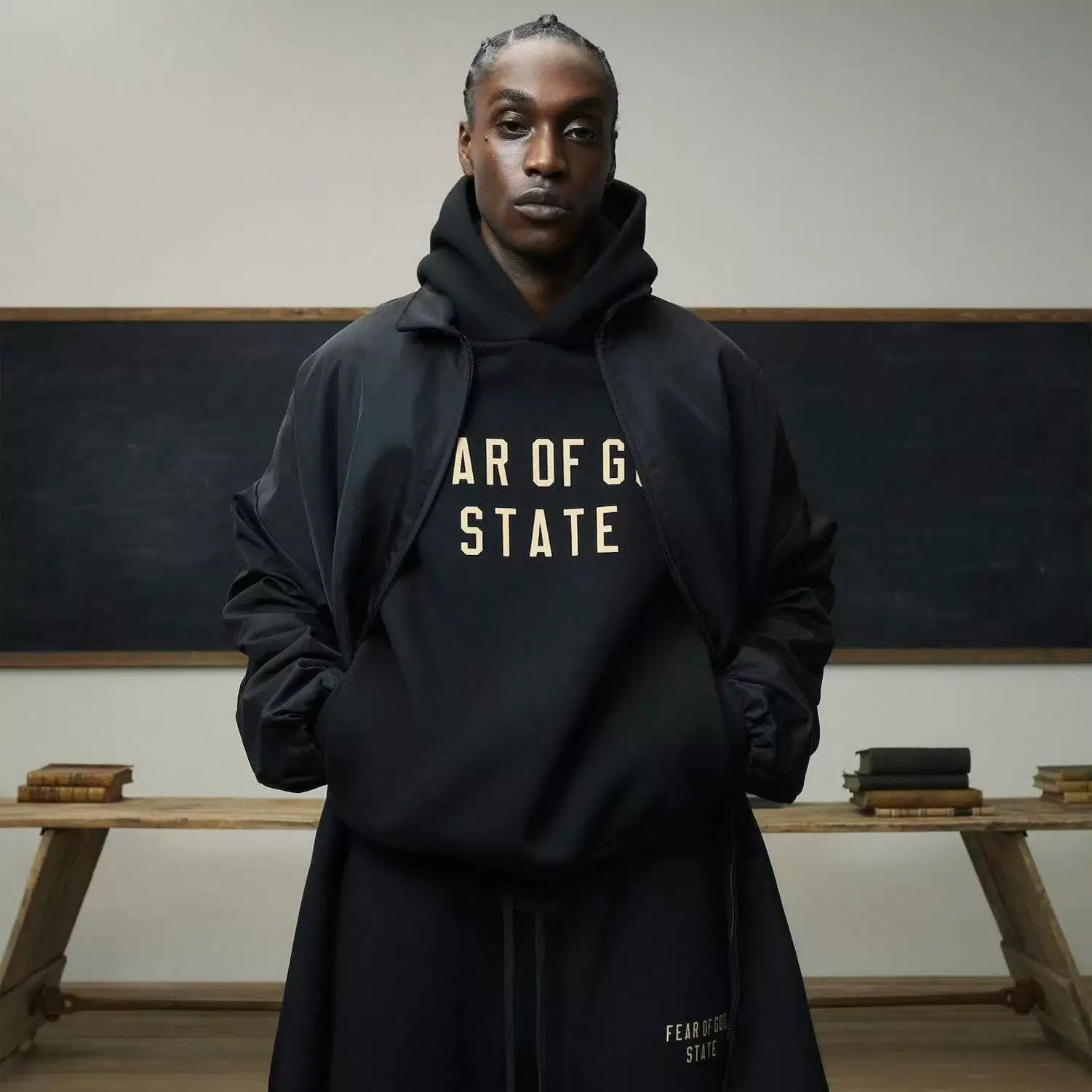 FOGESSENTIALS高街抓绒连帽卫衣