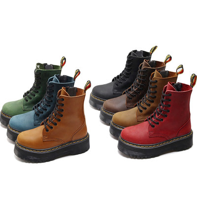 手工缝线1460马丁靴男女中高帮鞋
