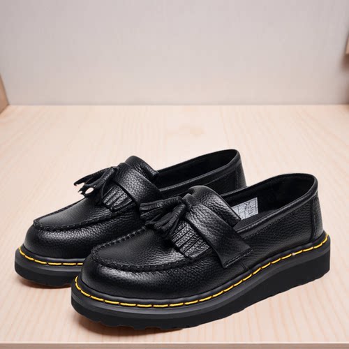 手工缝线Dr流苏乐福鞋女款超轻