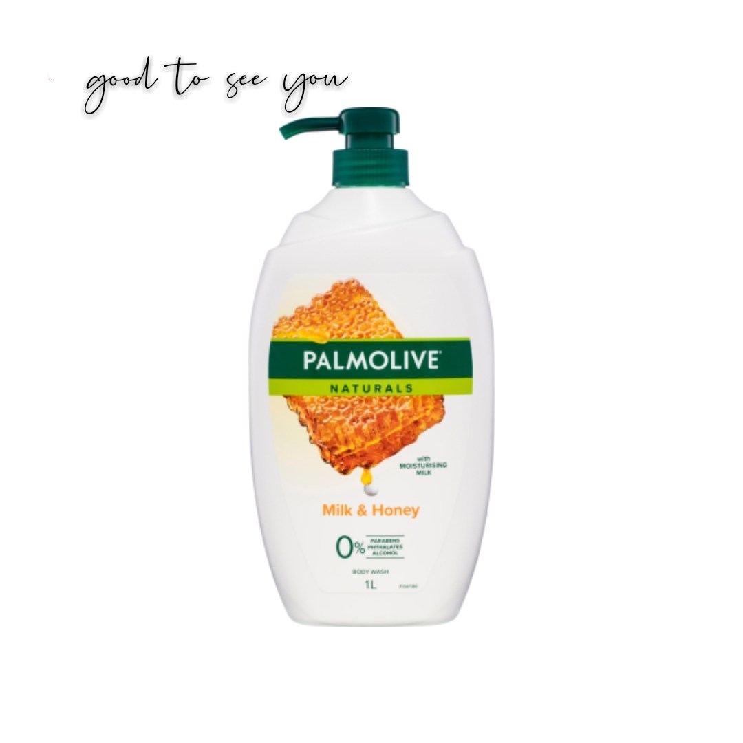新西兰直邮一瓶包直邮palmolive蜂蜜牛奶沐浴露1l保湿滋润好闻