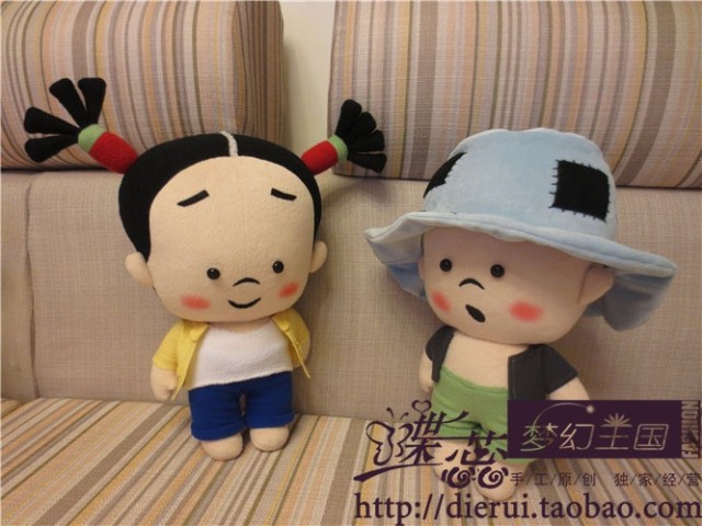 动画片动漫qq表情衬衫米黄色公仔