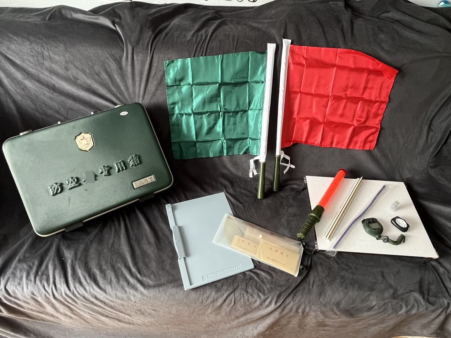 老货保真正品89式防空指挥箱参谋阵地防空高射作业箱野战旗尺套装