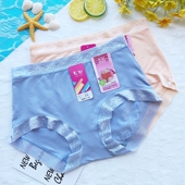 女内裤 3条 柔软透气 彩田30166莫代尔中高腰平角内裤 大码 包邮 正品