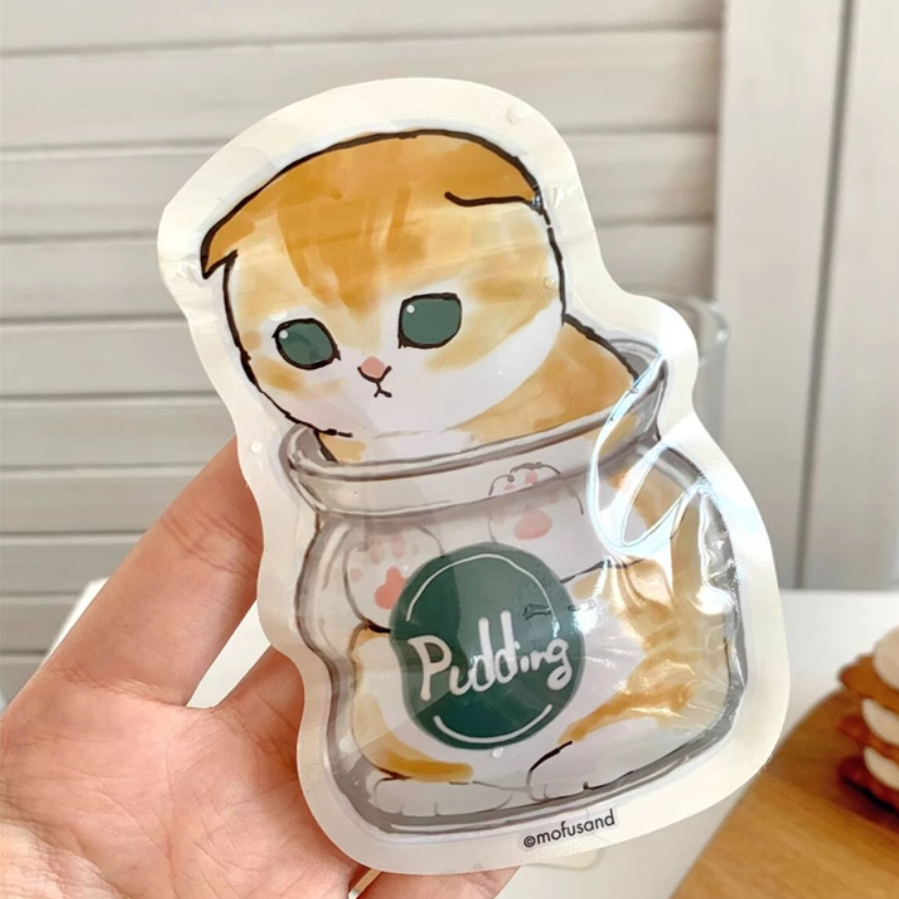 出口日本鲨鱼猫迷你自封袋 10个入 一次性包装袋密封饰品收纳袋