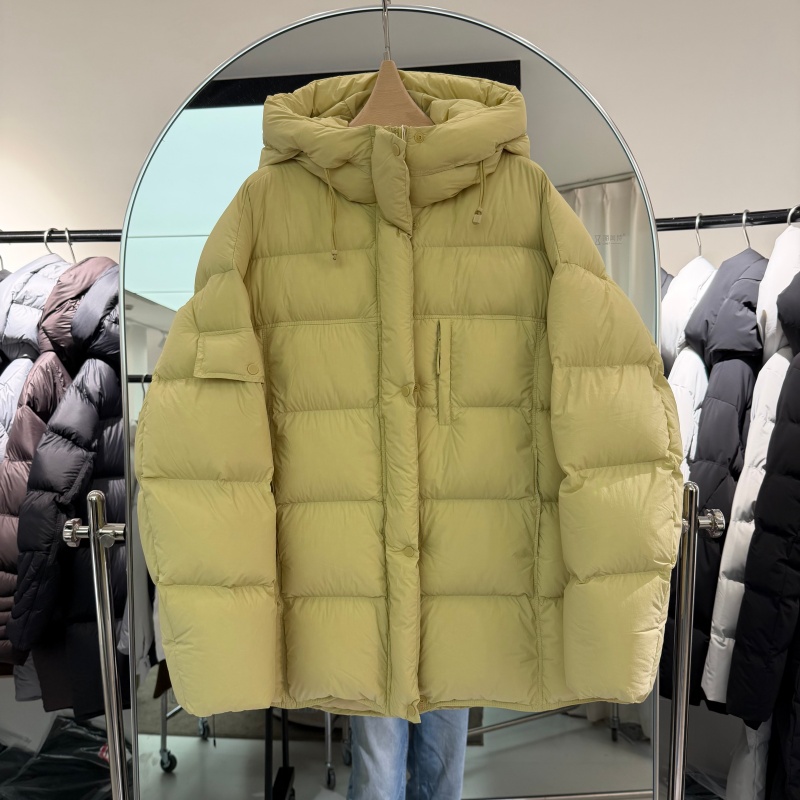 时尚韩版女装羽绒服2025年冬装新款加厚95鸭绒保暖显瘦连帽领亮色