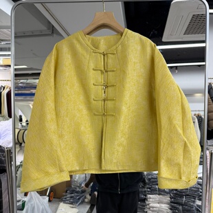 2026年春装新款流行女装新中式外套上衣圆领长袖宽松显瘦国风洋气