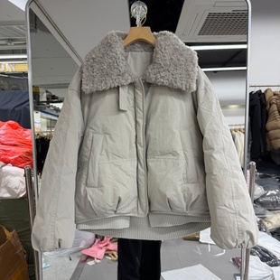羽绒服毛领装 流行女装 饰保暖显瘦洋气减龄90白鸭绒 新款 2025年冬装