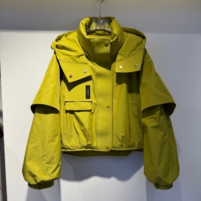 欧货女装冲锋衣羽绒服2025年冬装新款小个子短款90鸭绒保暖连帽领