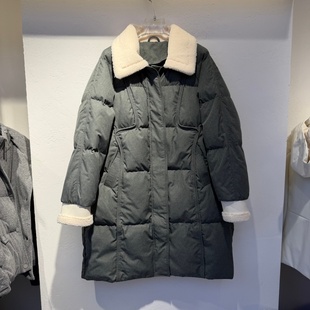 中长款 流行女装 羽绒服90白鸭绒保暖显瘦毛领 新款 欧洲站2025年冬装