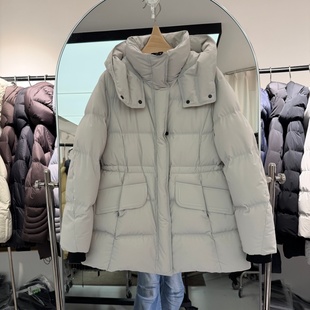 女装 时尚 科鲁达白鹅绒羽绒服连帽保暖显瘦羽绒服潮 新款 2025年冬装