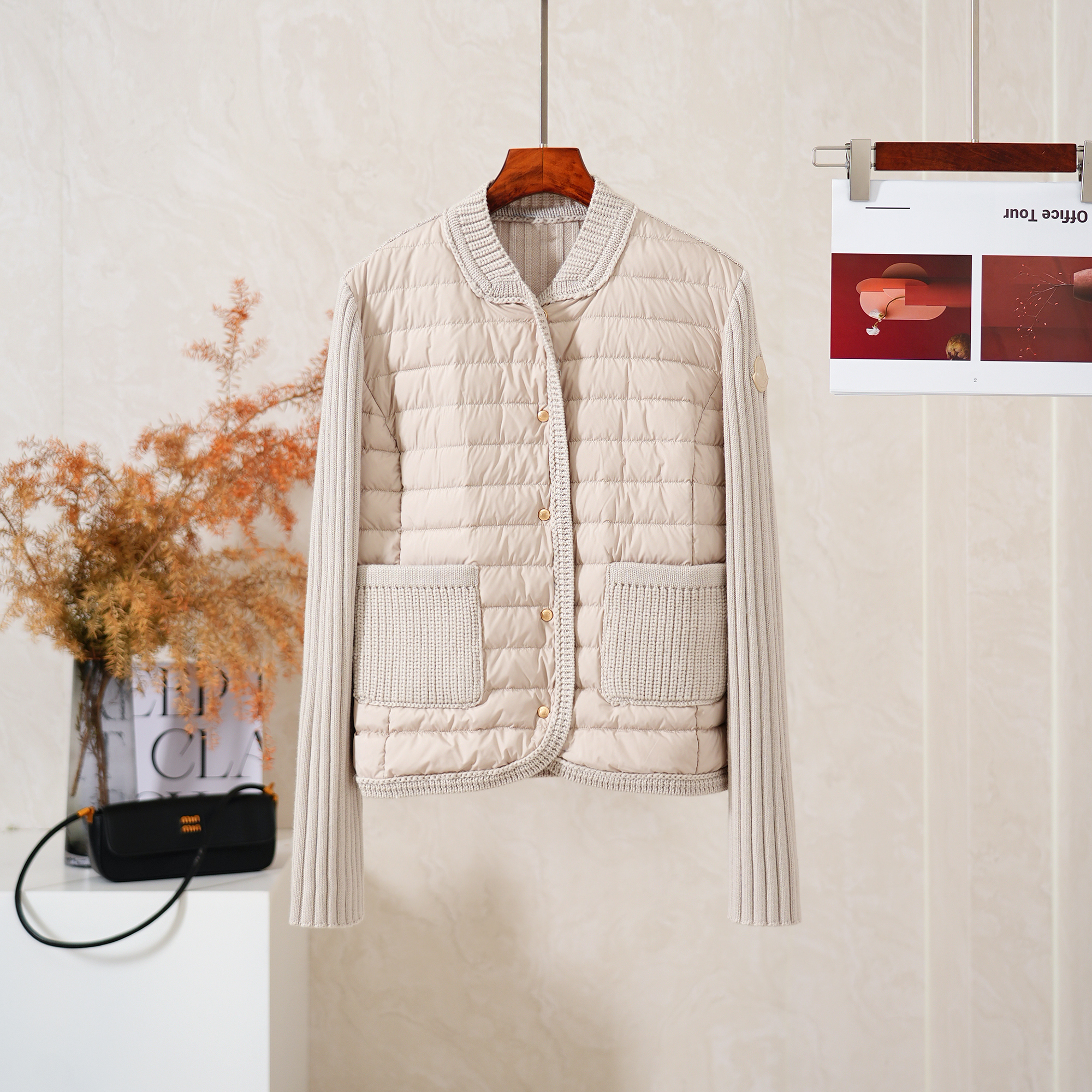 YongLeap拼针织修身鹅绒服