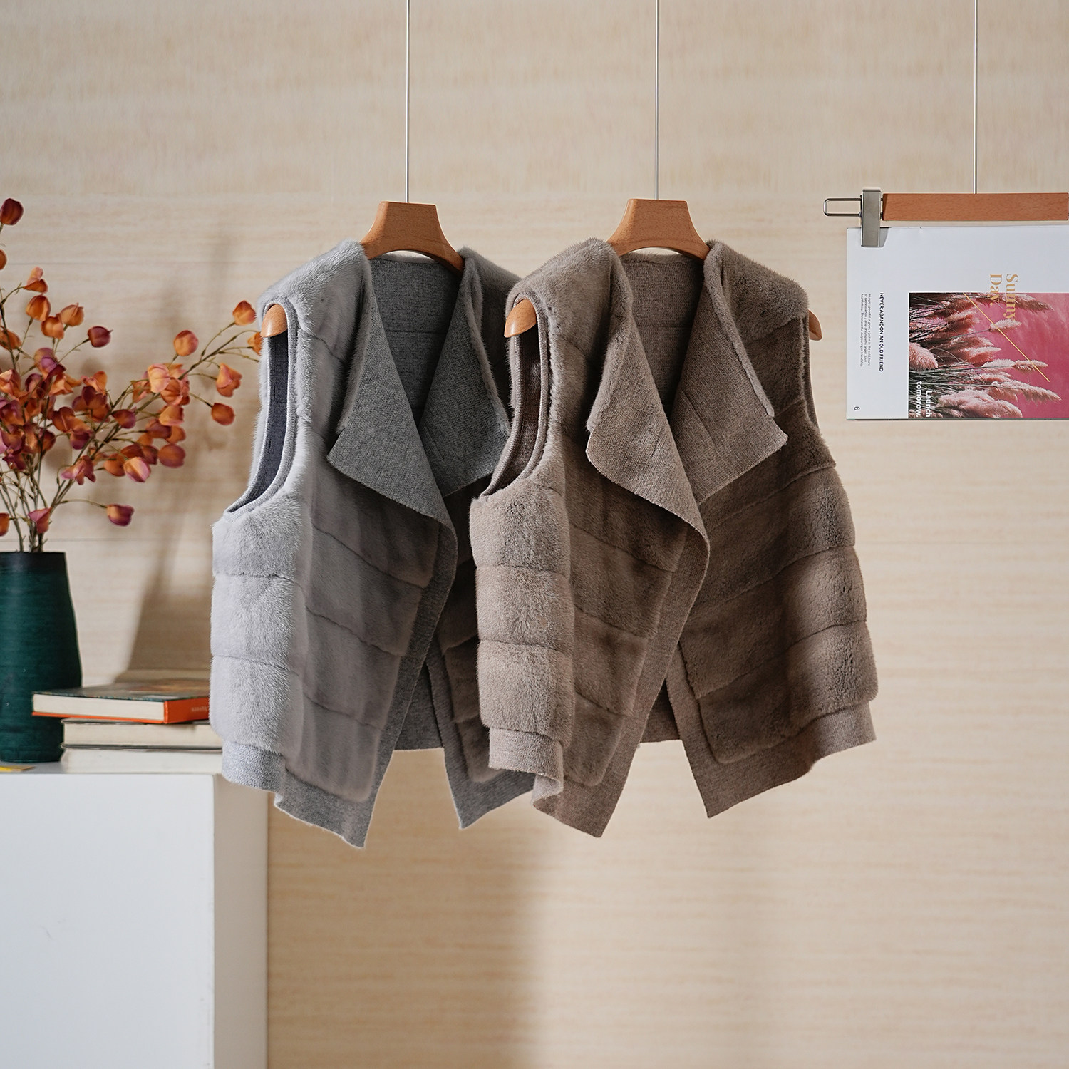 YongLeap奢华有质感短皮草外套