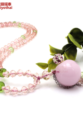 玛瑙空瓶挂件中长款韩版毛衣链