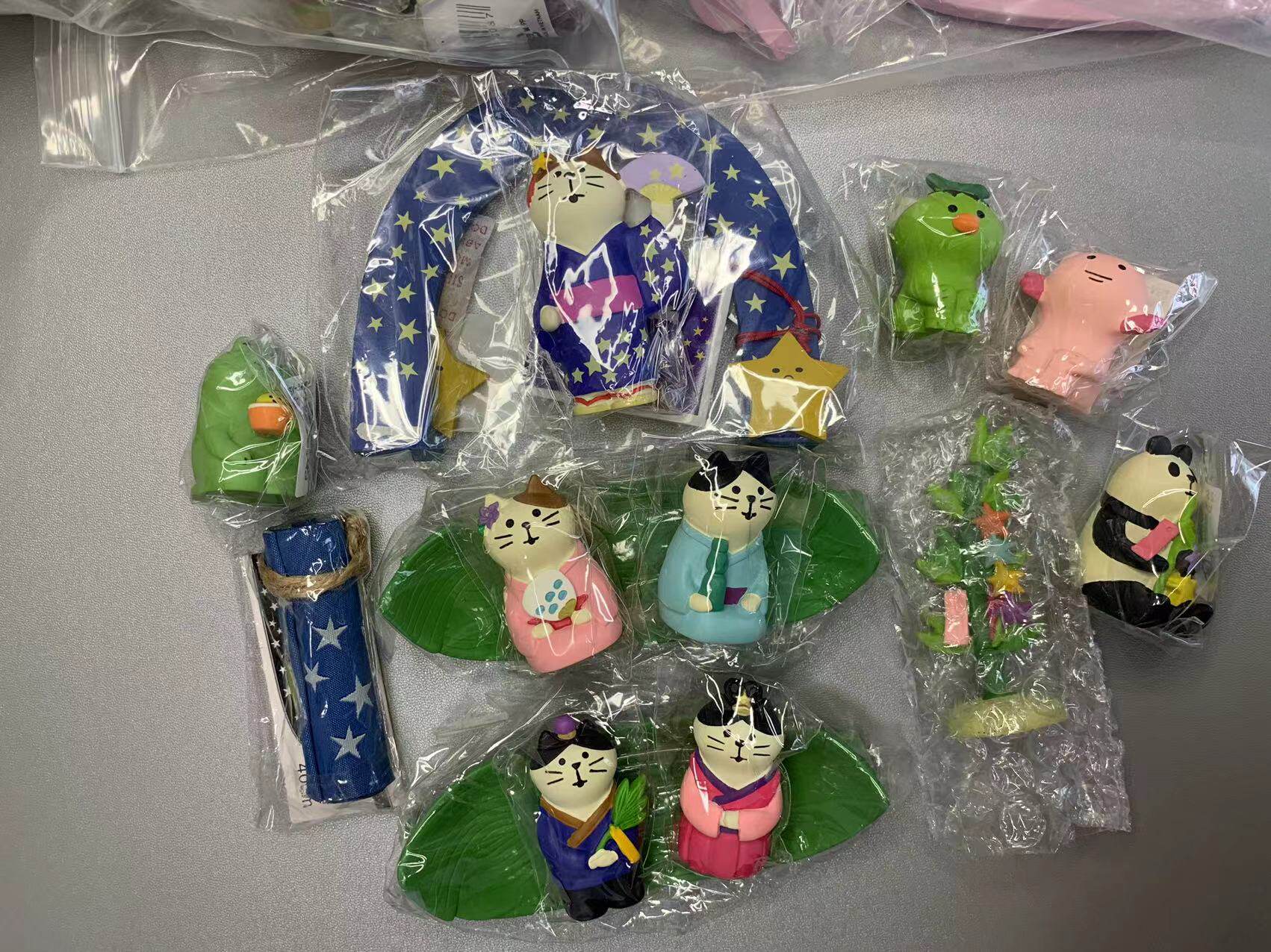 现货日本正品decole樱花树 抹茶文鸟熊猫 和果子摆件现货包邮