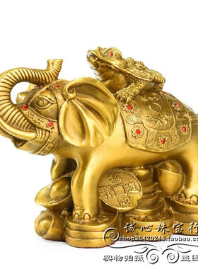 纯铜招财三足金蟾摆件