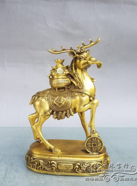 招财福鹿风水酒柜玄关摆件