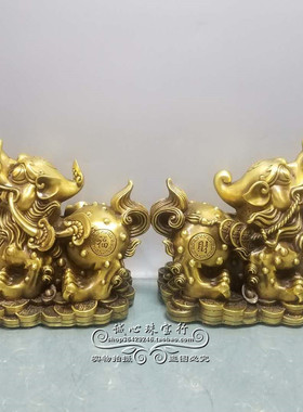 纯铜聚财貔貅居家镇宅风水摆件