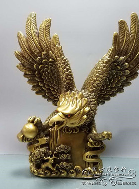 纯铜大展宏图风水旺事业老鹰摆件
