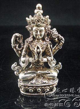 小摆件四臂菩萨诚心珠宝行观音