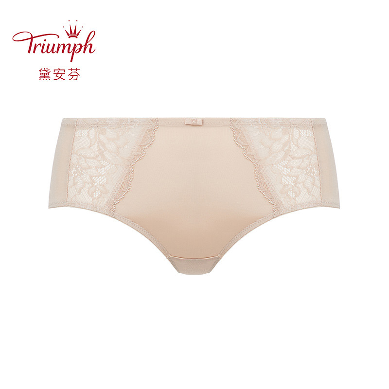 黛安芬柔软蕾丝中腰平角内裤