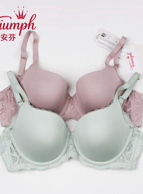 黛安芬专柜正品悠柔棉女内衣夏新款蕾丝薄款大杯光面文胸16-8735