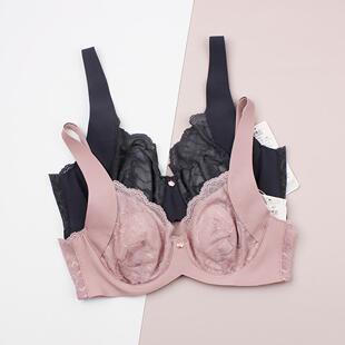 黛安芬高端款 超薄全包女软钢圈大胸显小透气上托收副乳文胸29R646