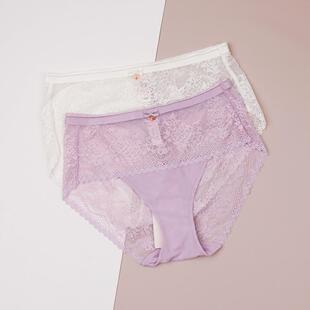 2374配16 女87 8901 性感蕾丝透气小裤 黛安芬中高腰无痕包臀女内裤