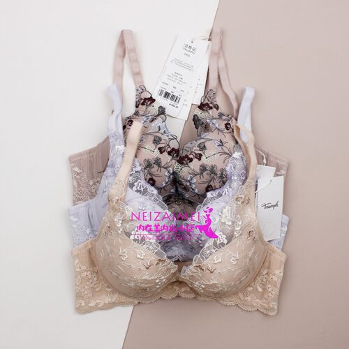 黛安芬无钢圈上薄下厚聚拢文胸