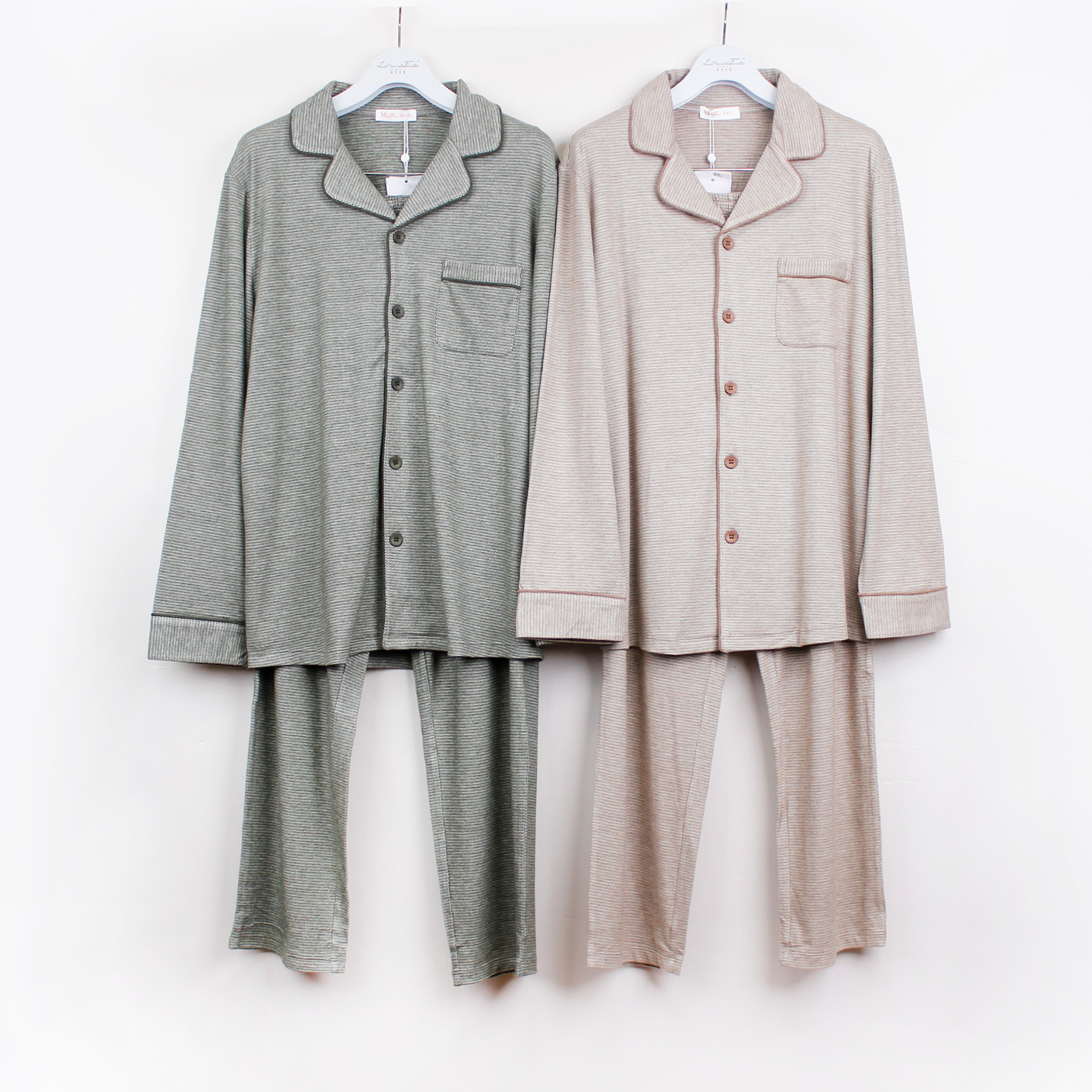 男士睡衣家居服套装纯棉长袖长裤