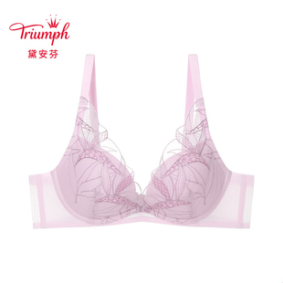 黛安芬正品水盈天堂鸟新款女小胸性感深V聚拢软钢圈文胸16-8936