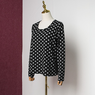 美式复古杰西卡旗下威莎长袖高领波点女针织衫290专柜折扣D8416B