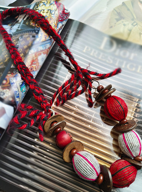 木材羊毛毛线编绳男女